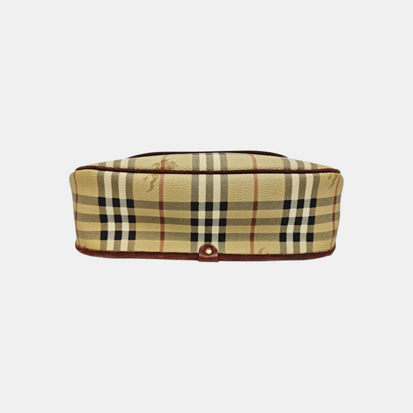 Coated Canvas Shoulder Bag Beige