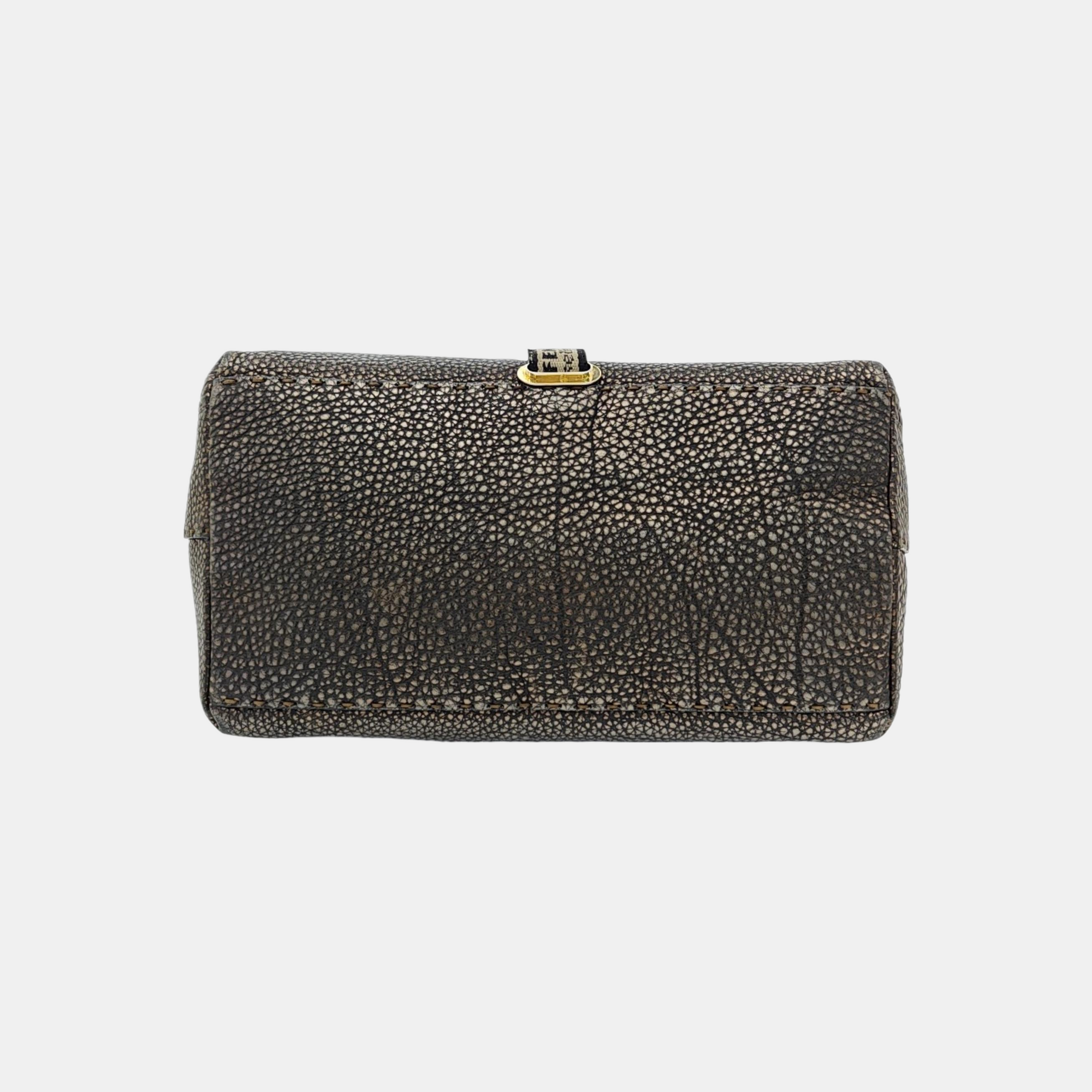 Calfskin Top Handle Bag Gold
