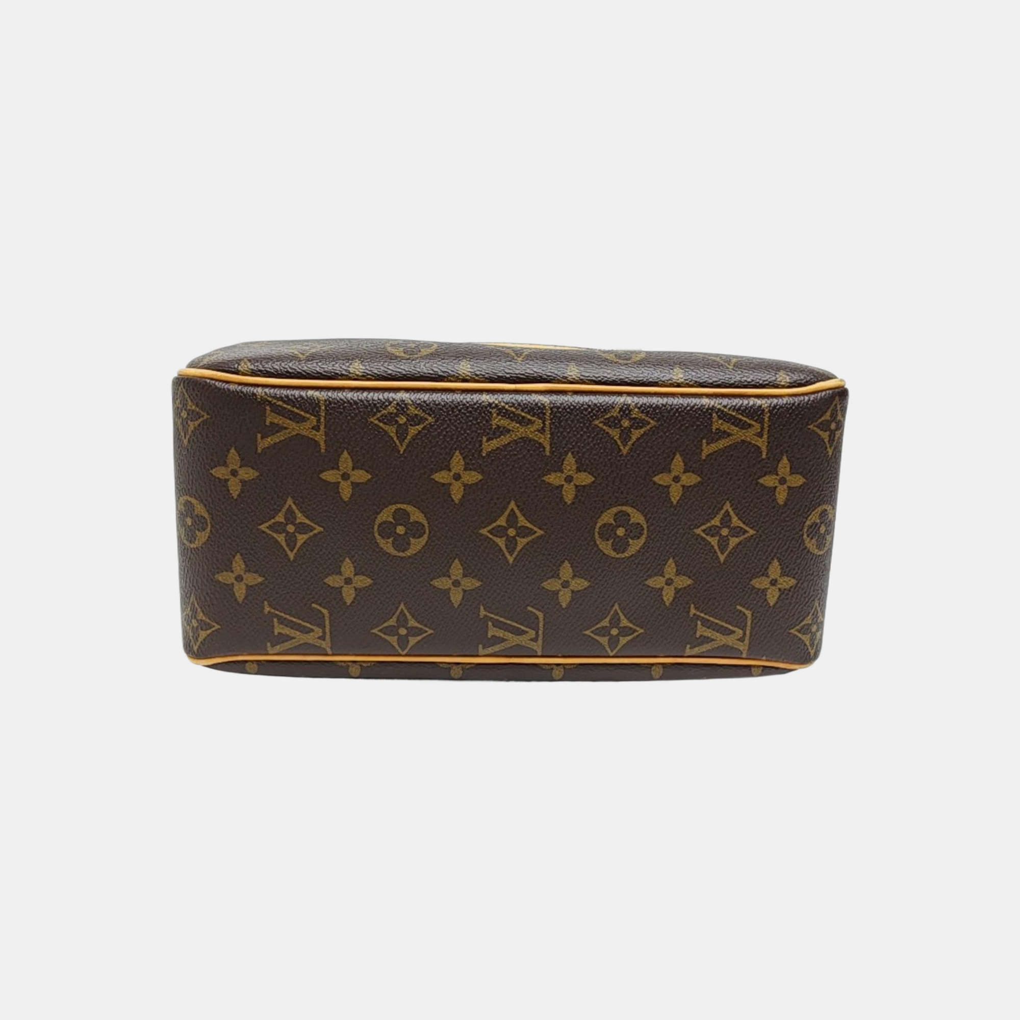CITE MM Monogram Coated Canvas Brown