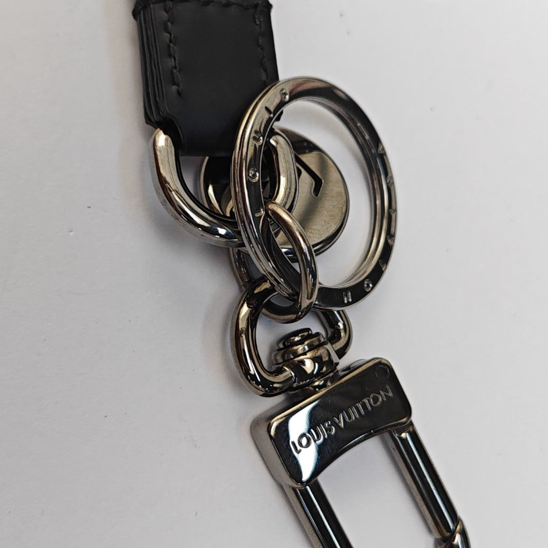Coated Canvas Bag Charm Black