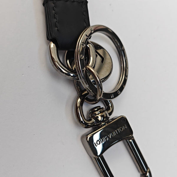 Coated Canvas Bag Charm Black