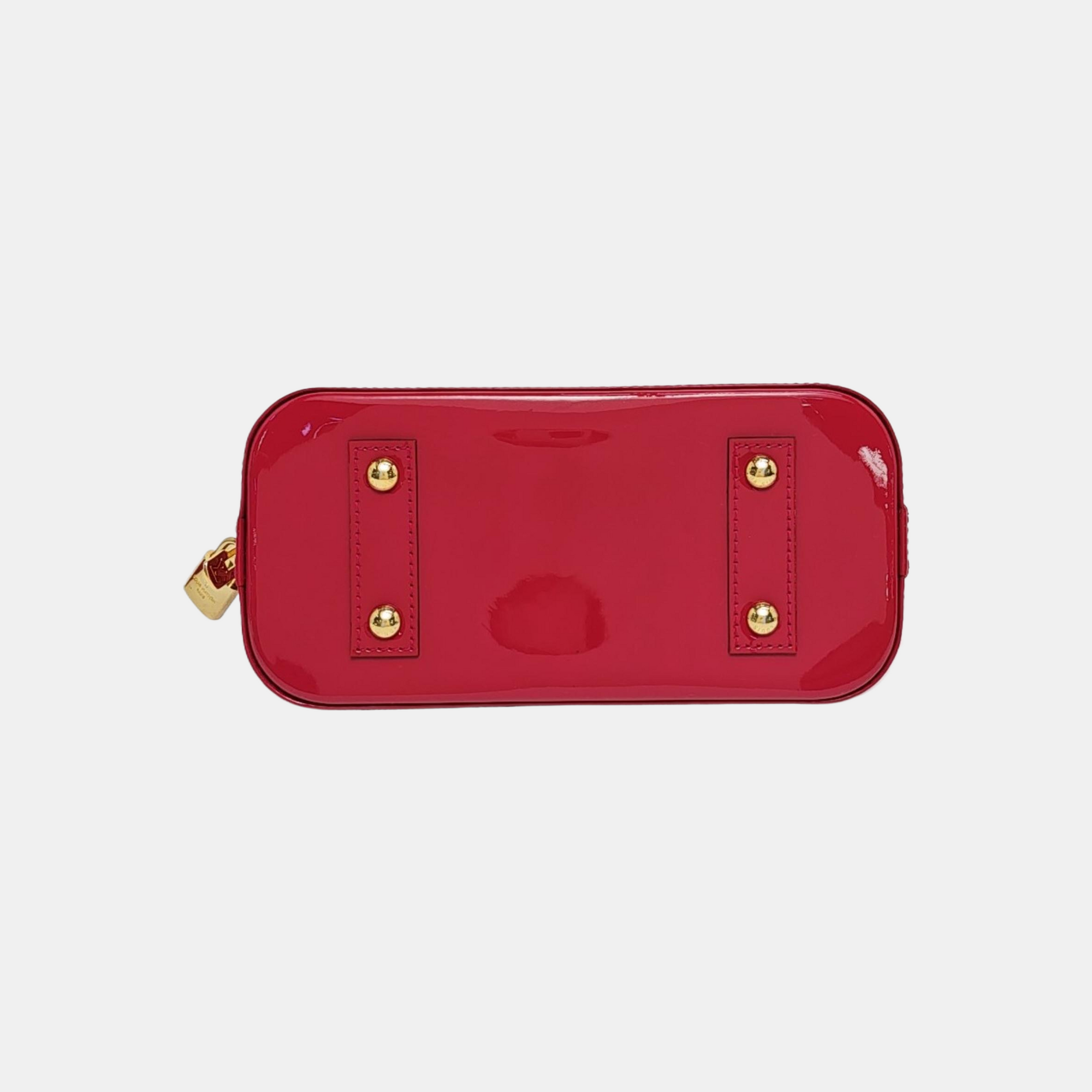 ALMA BB Monogram Patent Leather Red