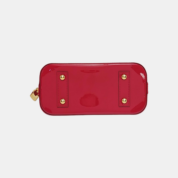 ALMA BB Monogram Patent Leather Red