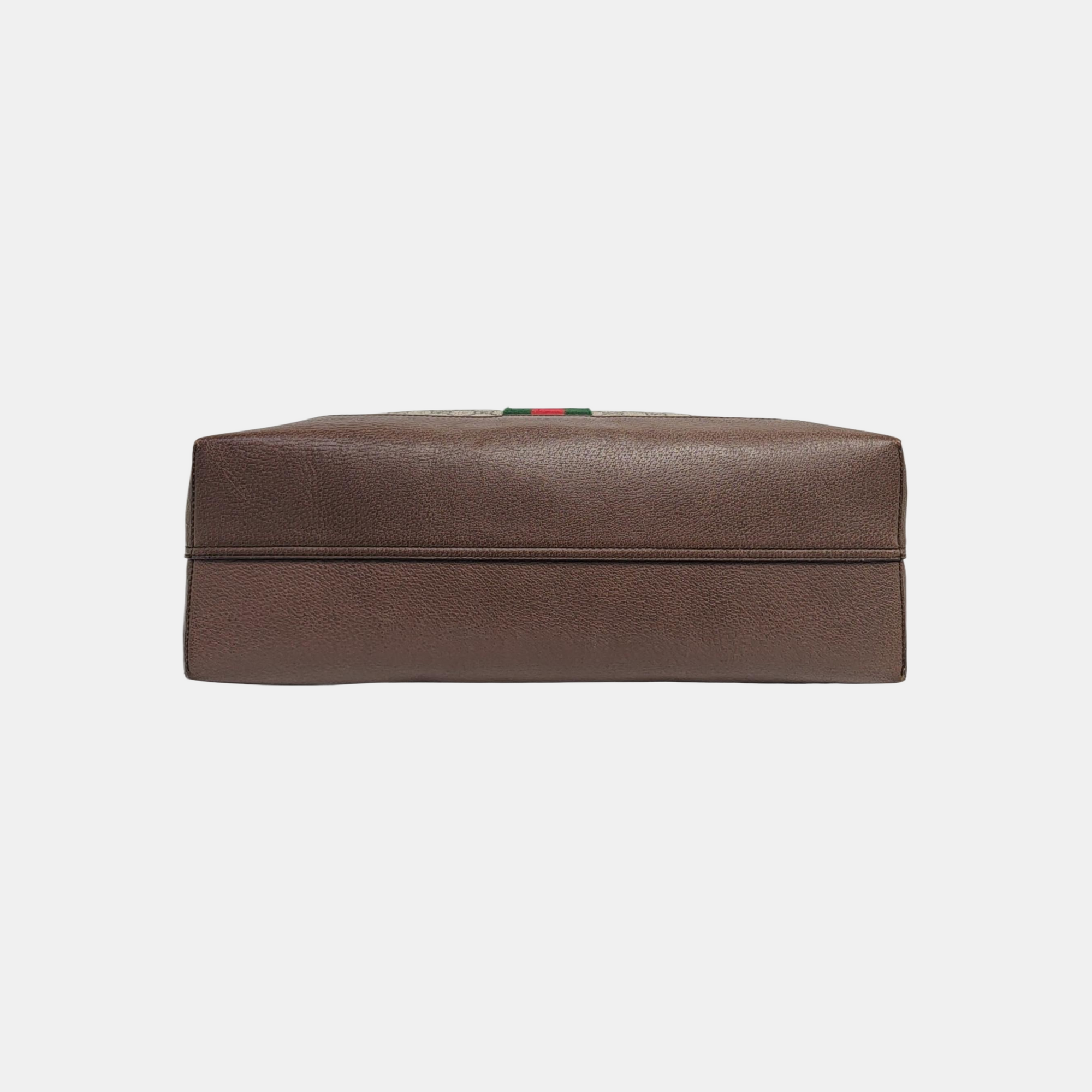 Ophidia Medium Monogram Coated Canvas Beige