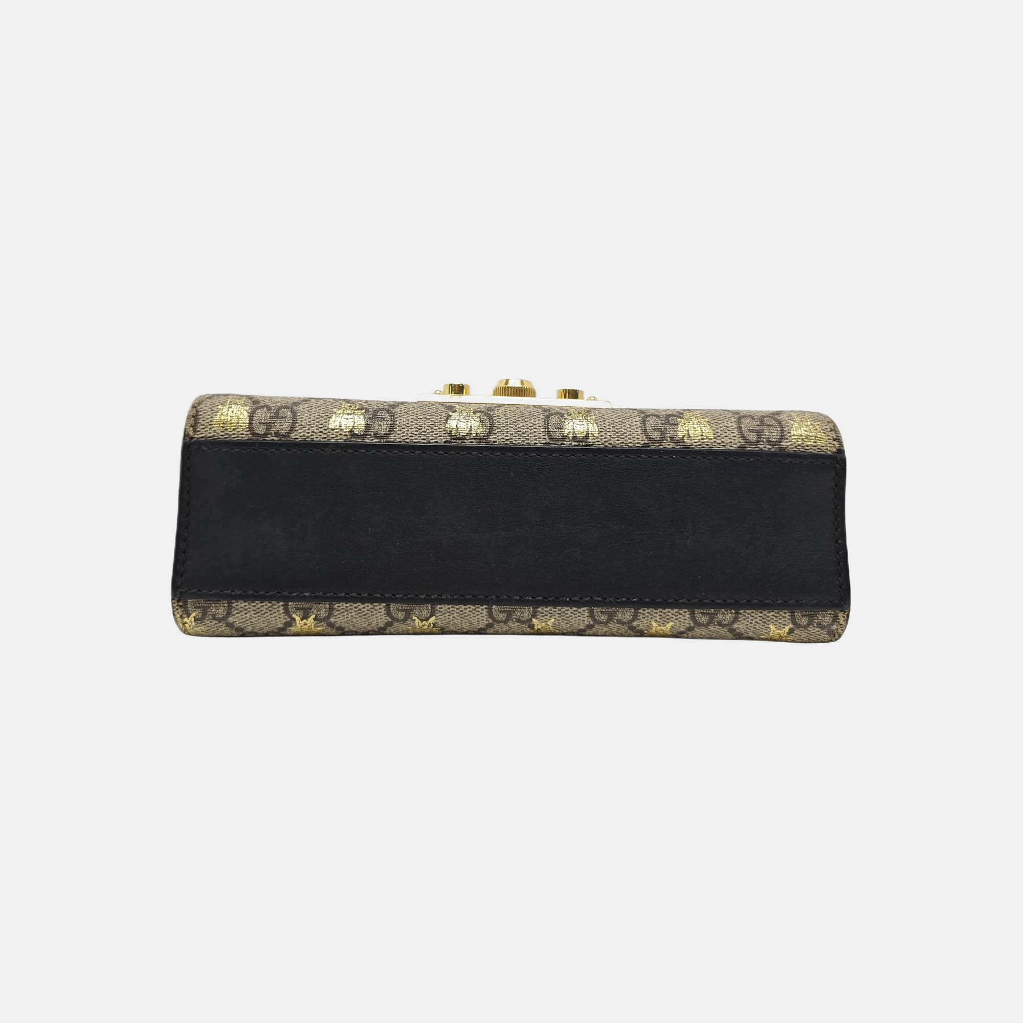 Padlock Small Monogram Coated Canvas Beige