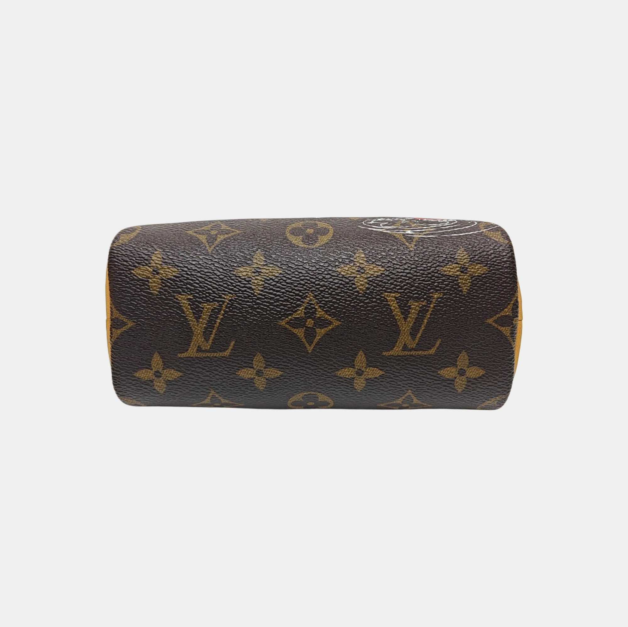 SPEEDY Nano Monogram Coated Canvas Brown