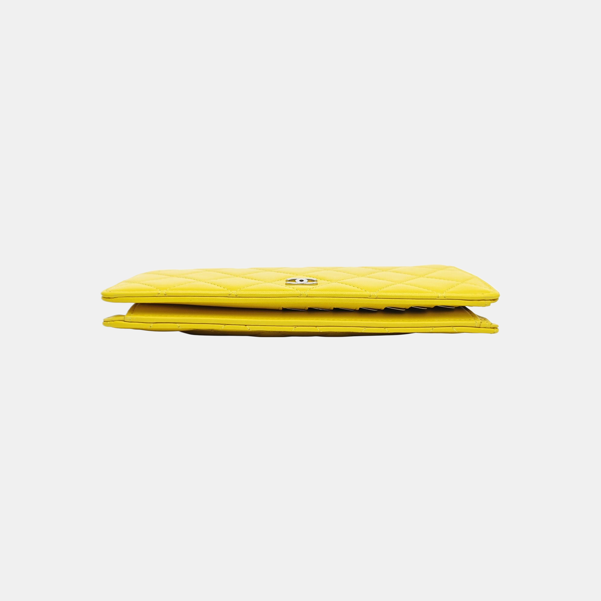 Quilted Lambskin Wallet Yellow