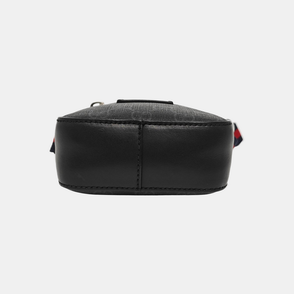 GG Supreme Small Monogram Coated Canvas Black