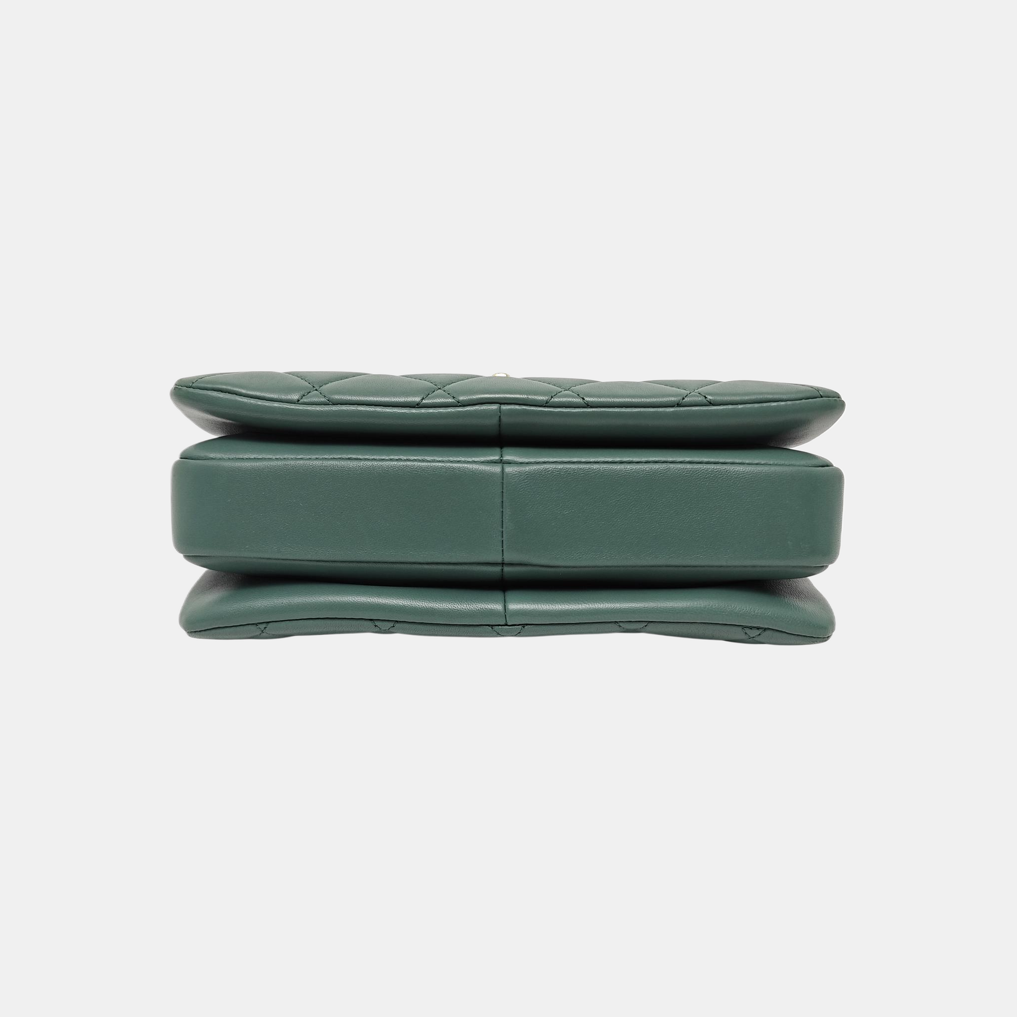 TRENDY CC Quilted Lambskin Green