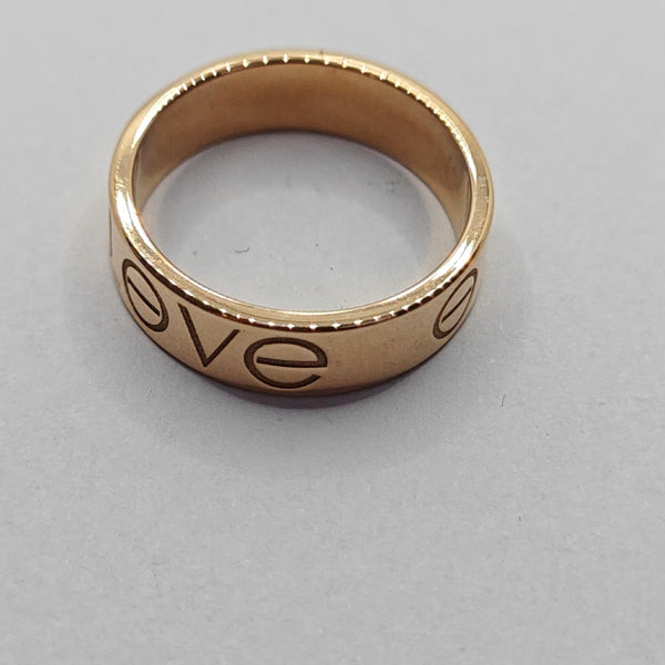 LOVE 18k Rose Gold Ring EU 54