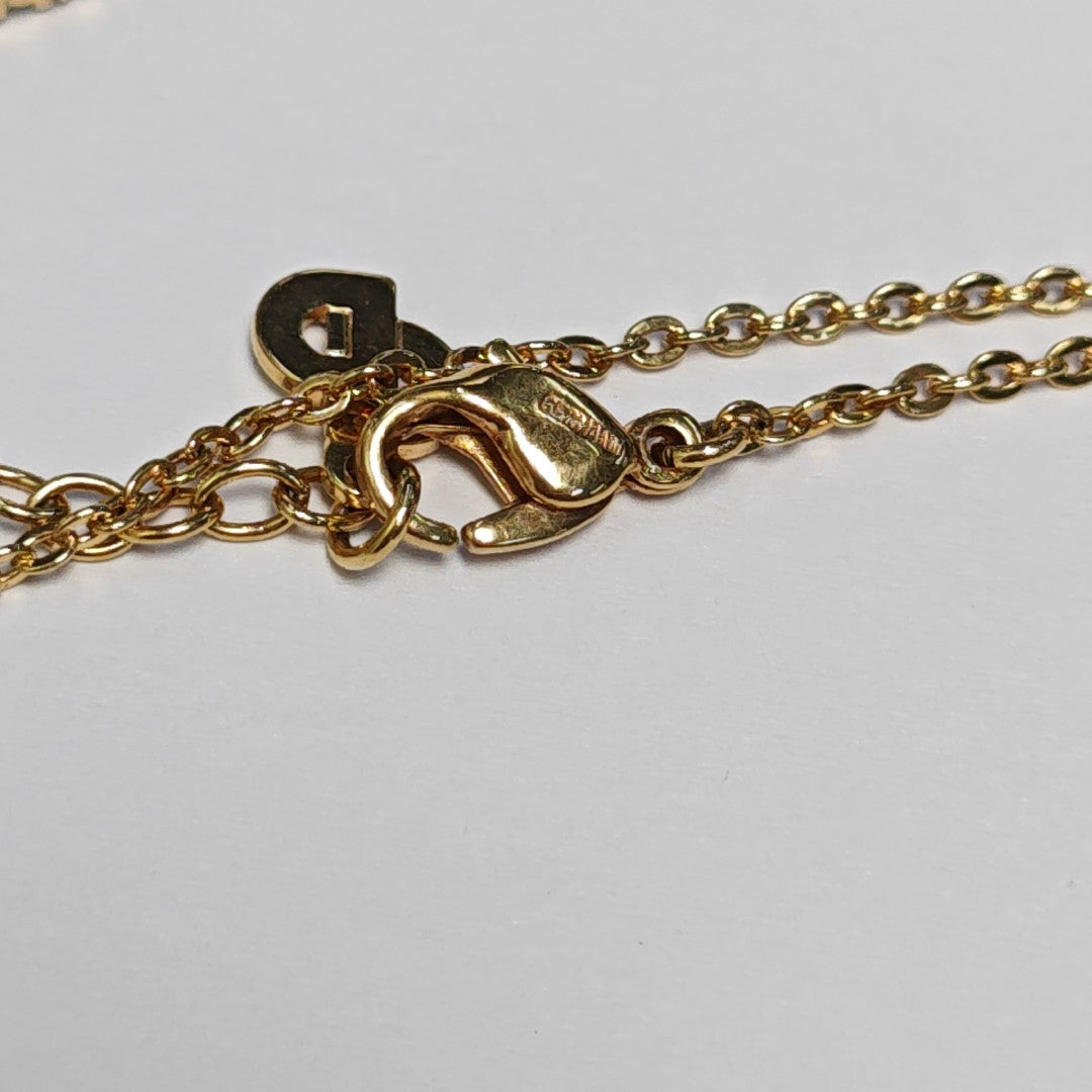 Dior Oblique Metal Gold Necklace