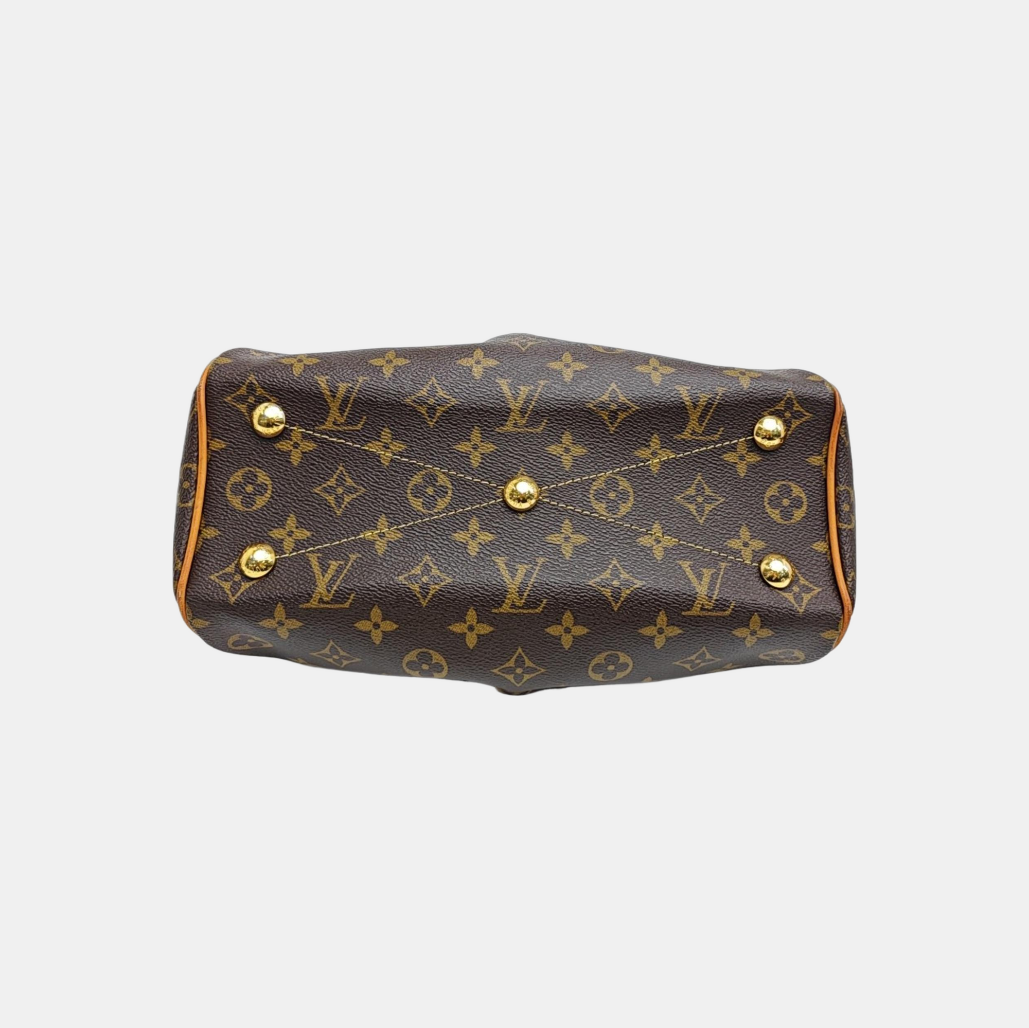 Monogram Coated Canvas Top Handle Bag Brown