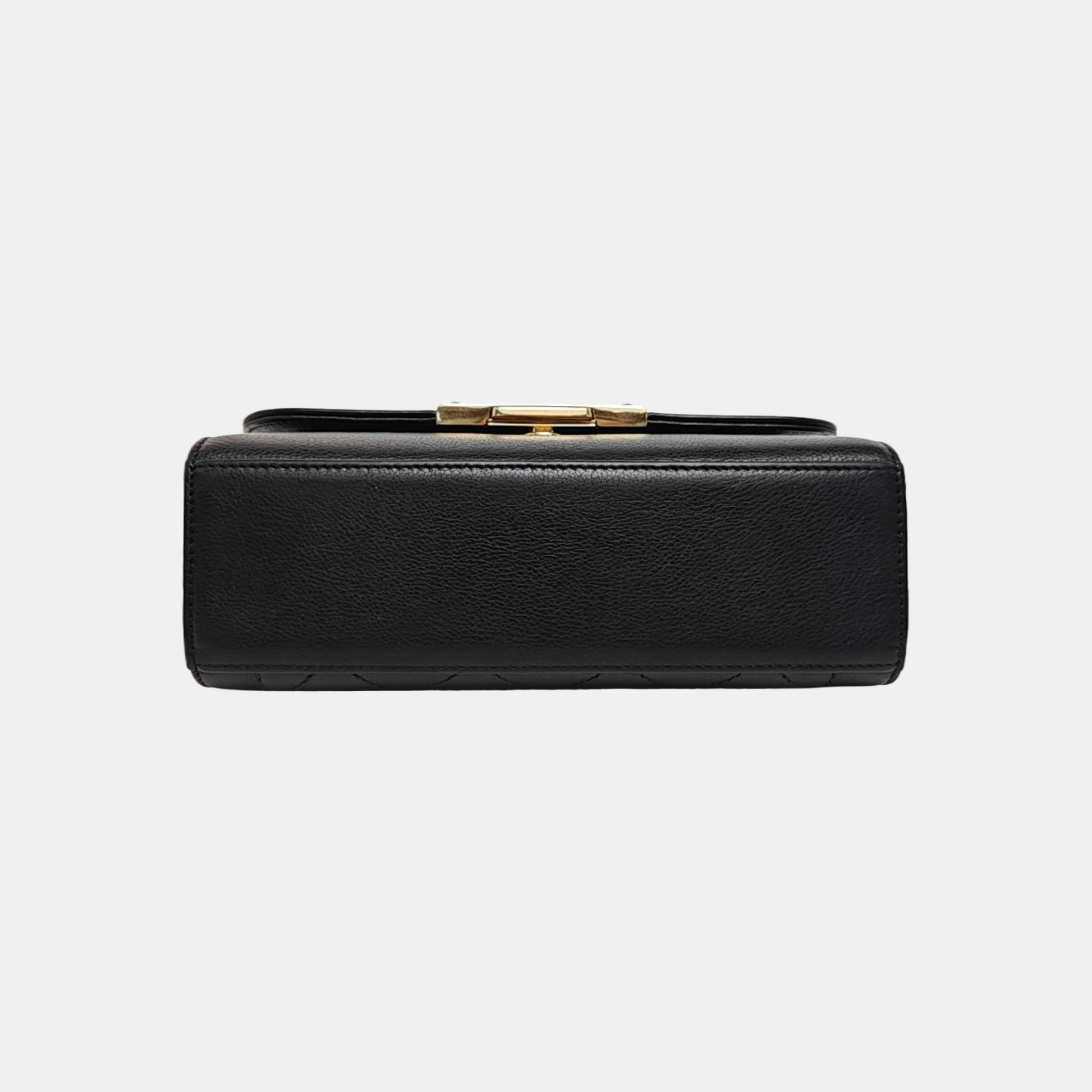 LABEL CLICK Quilted Calfskin Black
