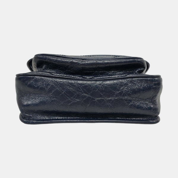 NIKI Small Chevron, Quilted Calfskin Gray