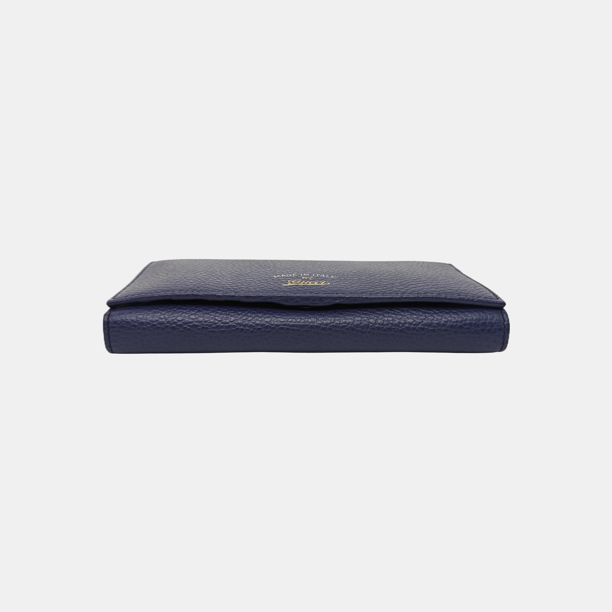 Swing Calfskin Blue Wallet