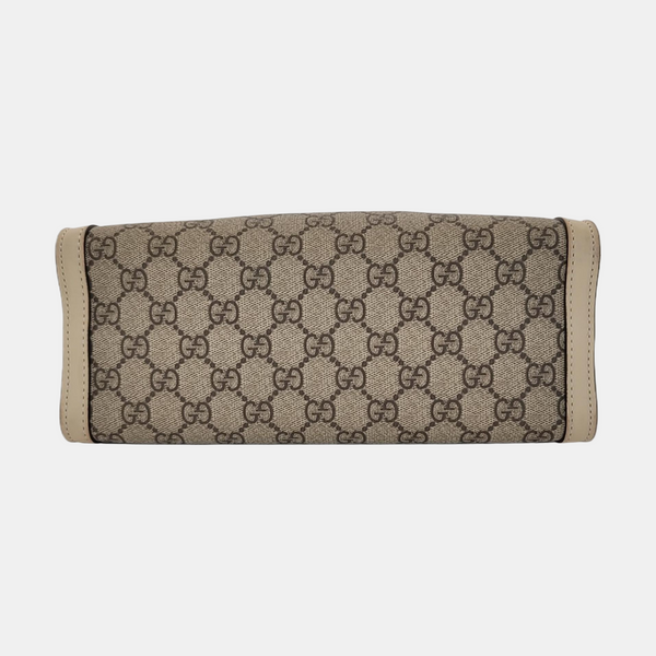 Padlock Small Monogram Coated Canvas Beige