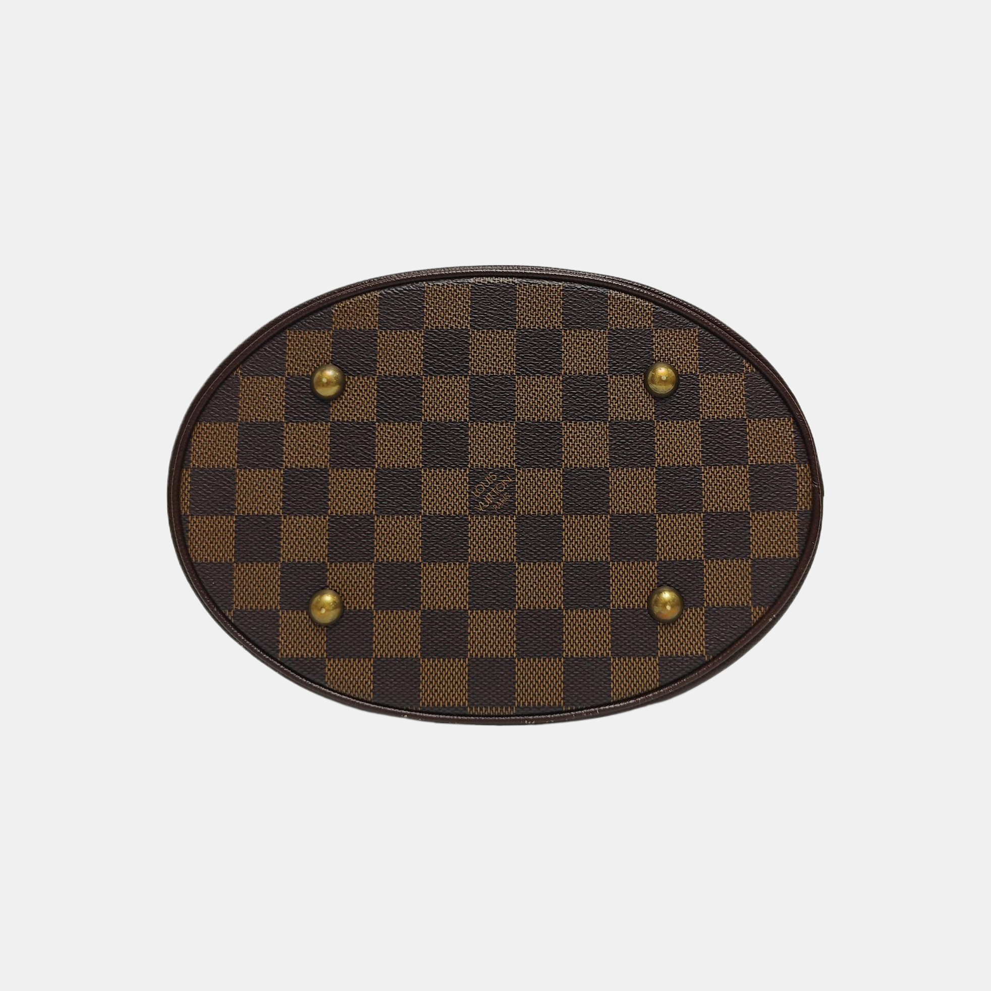 BUCKET PM Damier Ebene Coated Canvas Brown