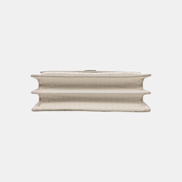 SUNSET Medium Calfskin White