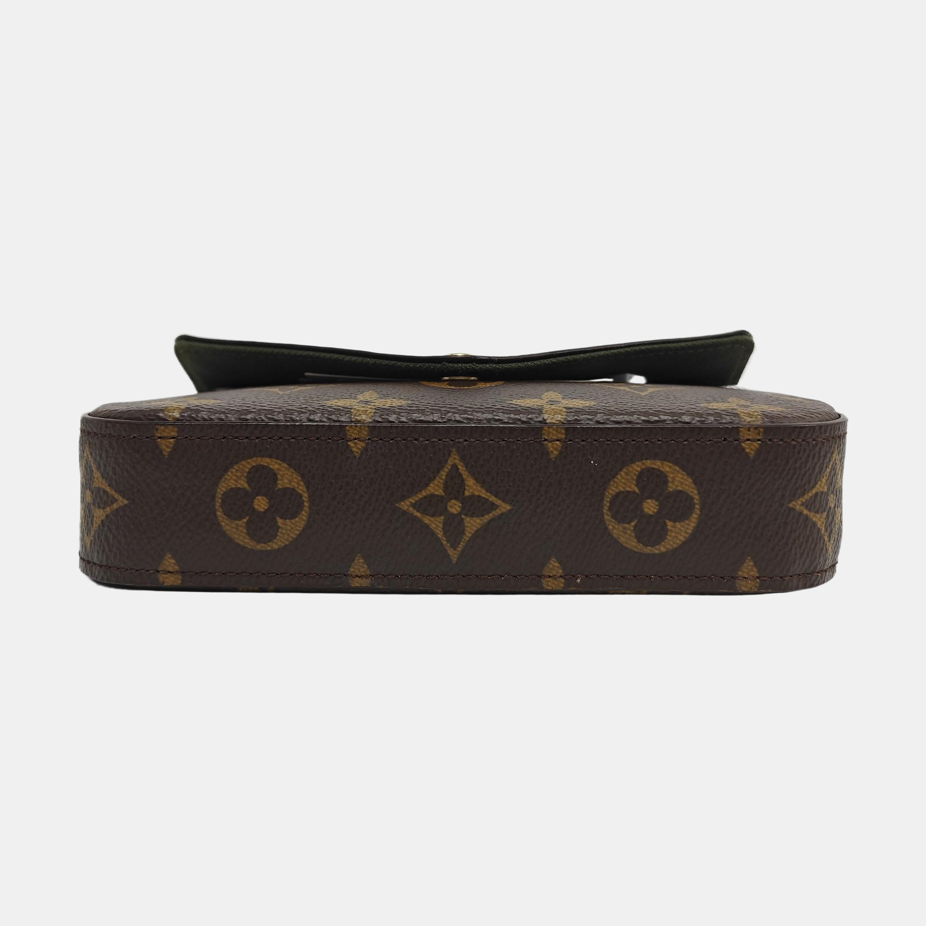 Authenticated pre-owned  FÉLICIE Monogram Coated Canvas Brown - Crossbody Bag at Looply