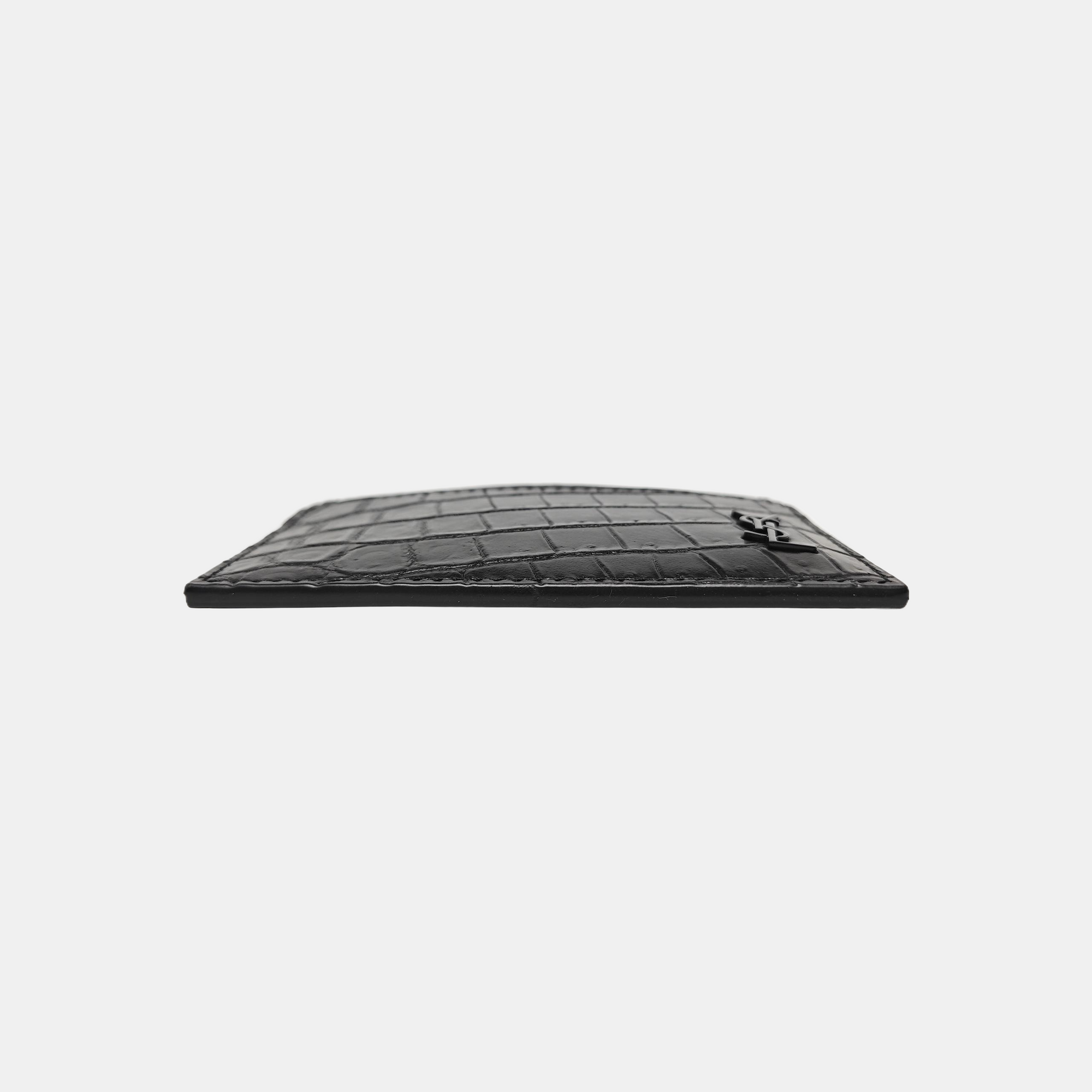 MONOGRAM Calfskin Black Card Holder