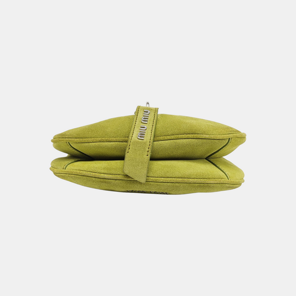 Suede Top Handle Bag Green