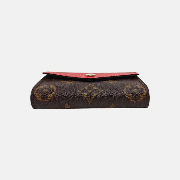 SARAH Monogram Coated Canvas Brown Card Holder