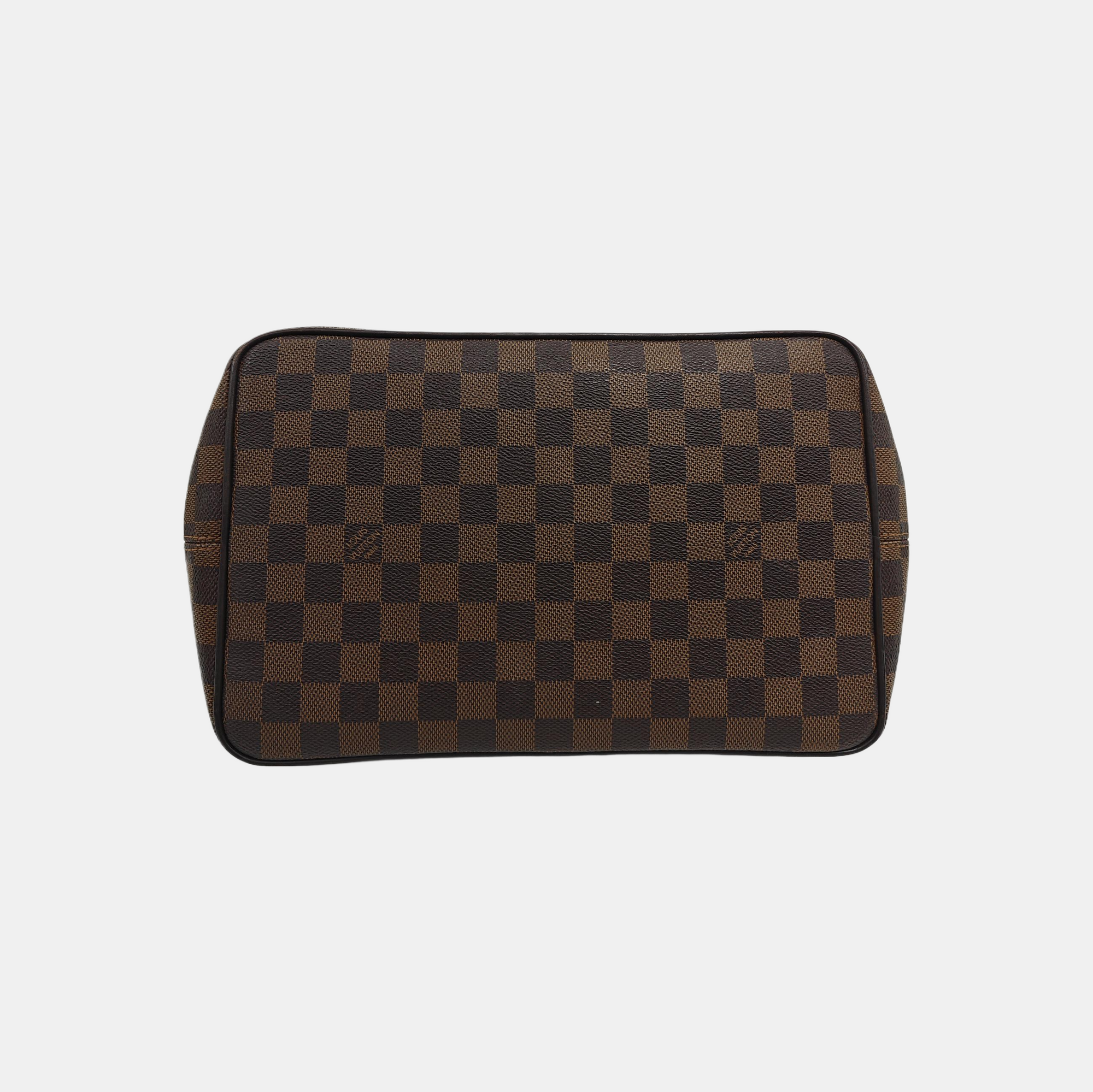 BERGAMO MM Damier Ebene Coated Canvas Brown