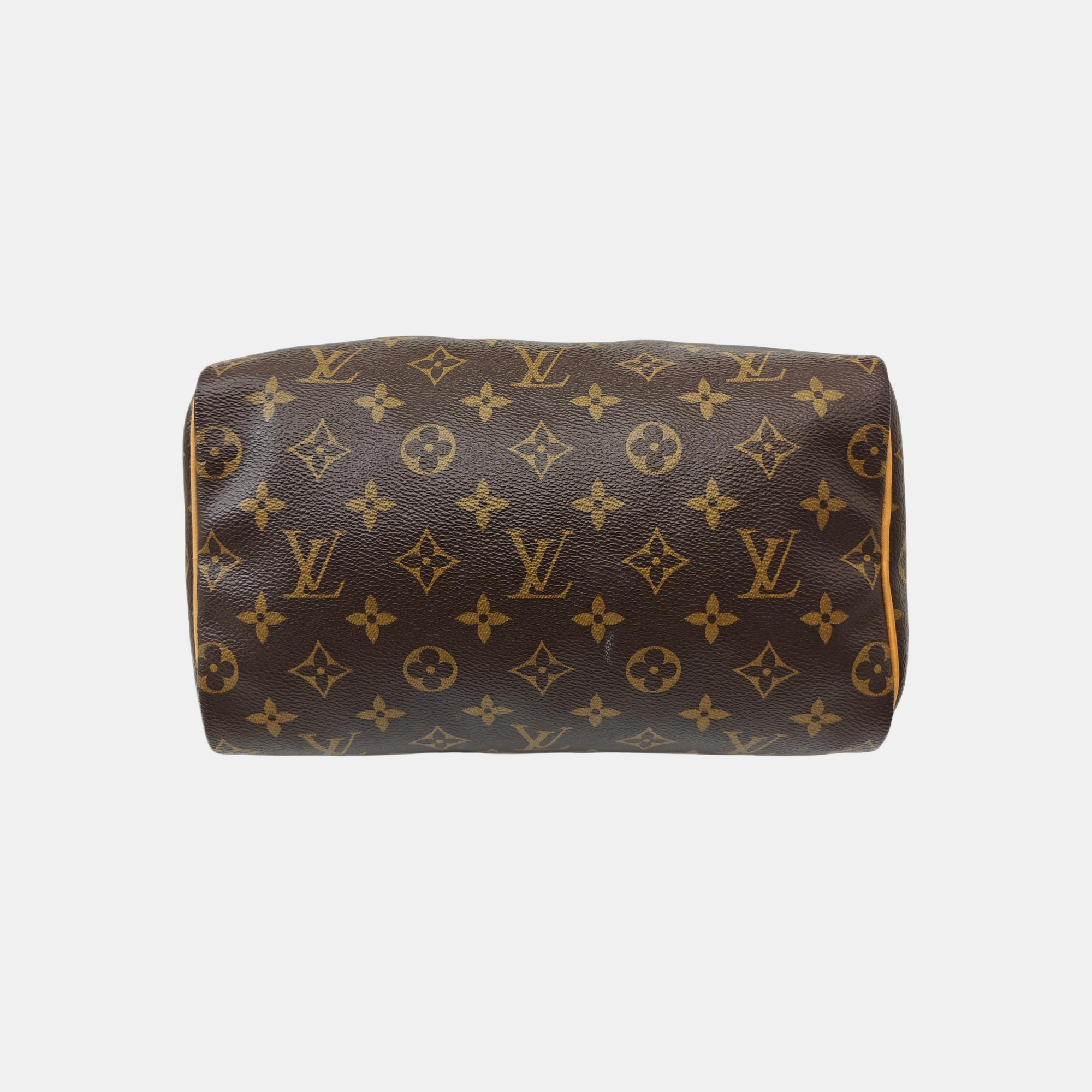 SPEEDY 25 Monogram Coated Canvas Brown