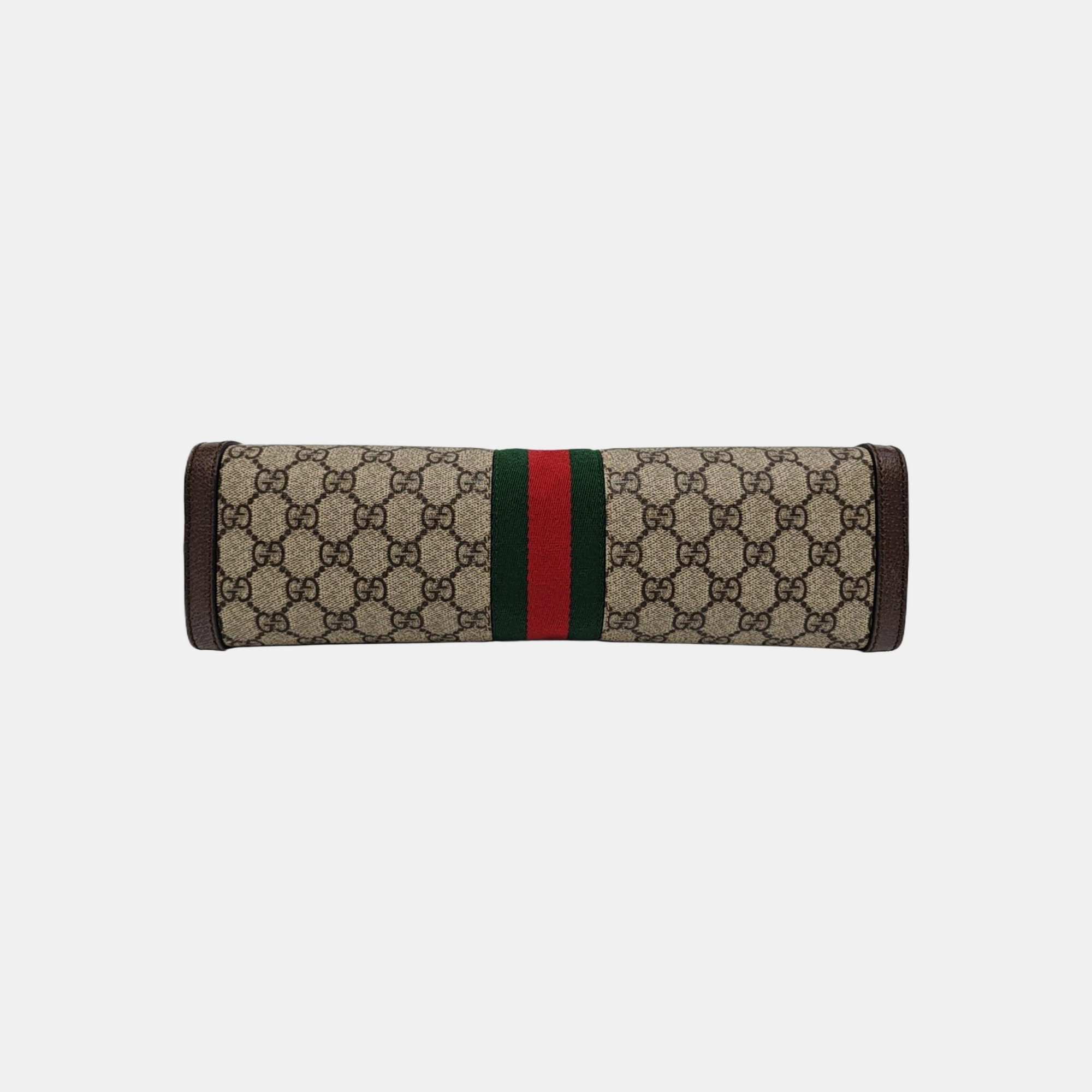 Ophidia Medium Monogram Coated Canvas Beige