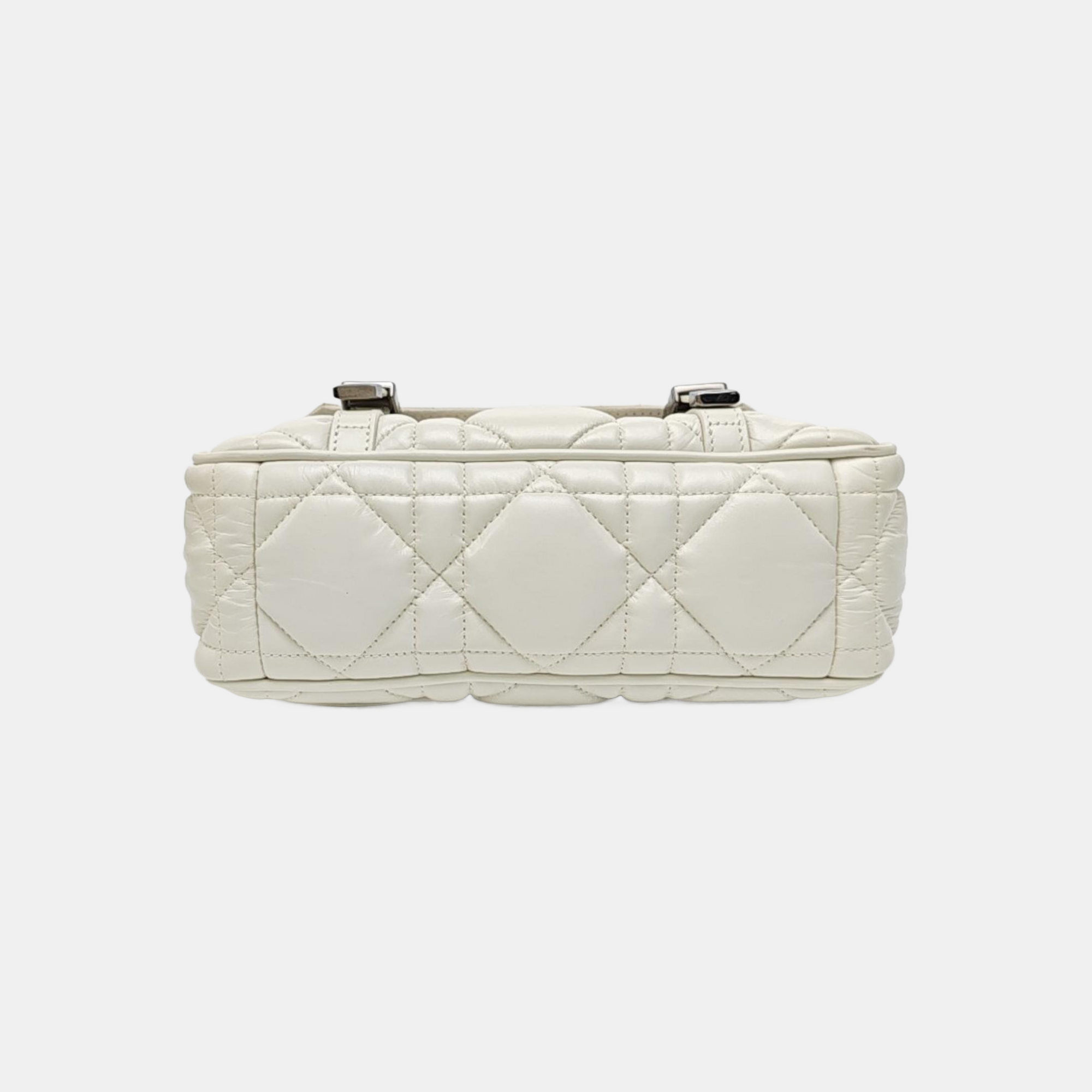Diorcamp Small Cannage Calfskin White