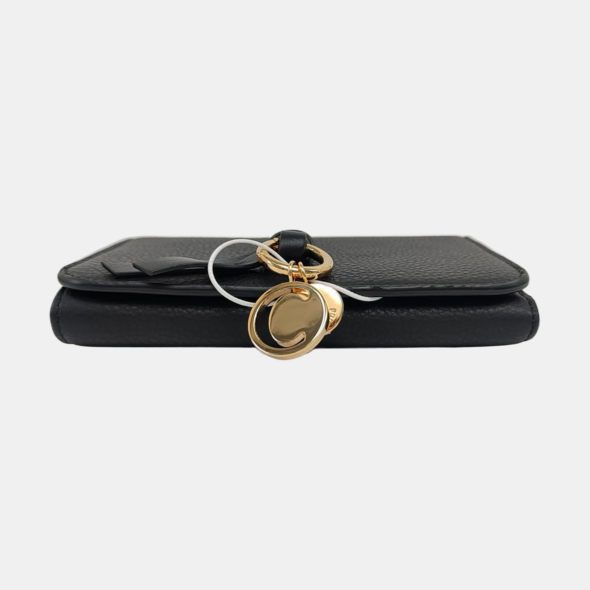 Alphabet Calfskin Black Wallet