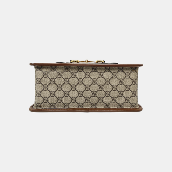 Horsebit 1955 Small Monogram Coated Canvas Beige