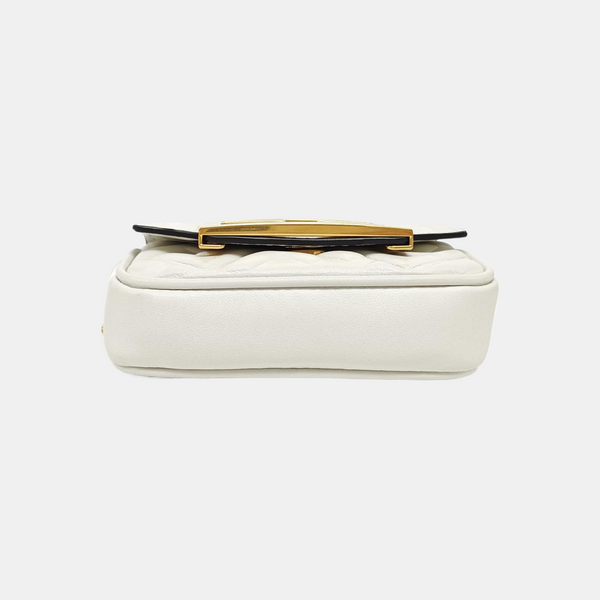 Authenticated pre-owned  Baguette Monogram Lambskin White - Shoulder Bag at Looply