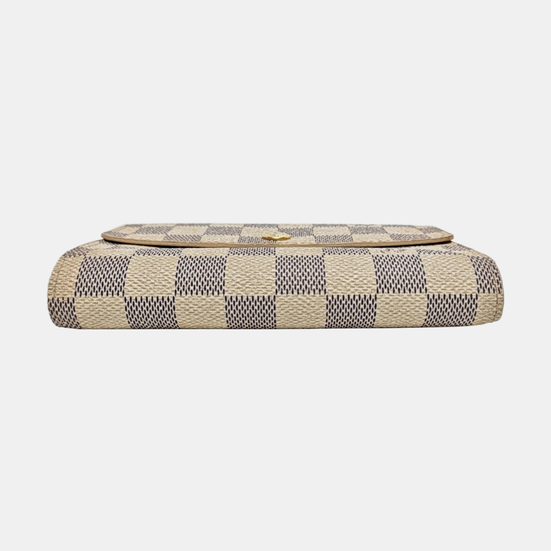 ALEXANDRA Damier Azur Coated Canvas White Wallet