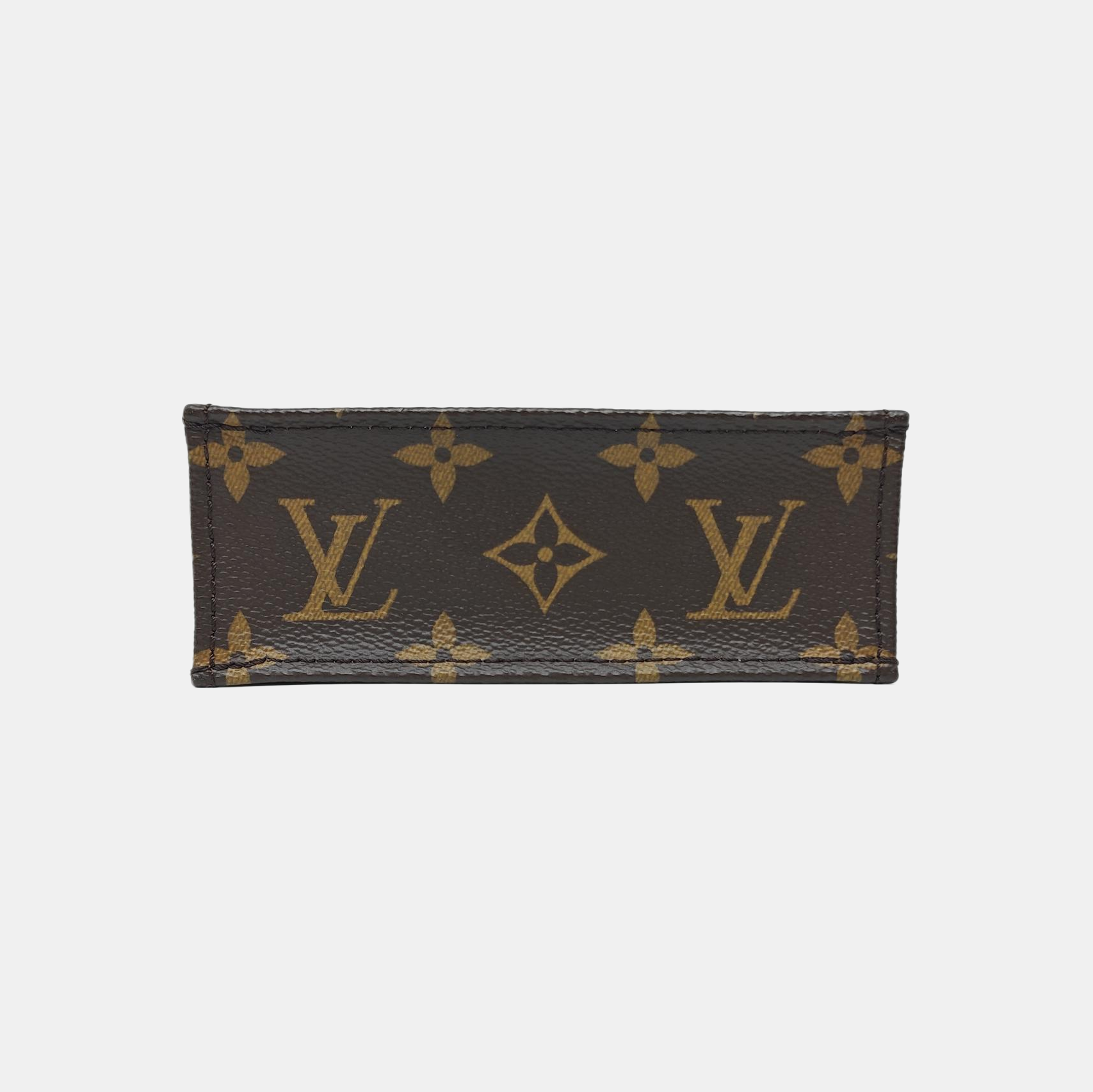 SAC PLAT Mini Monogram Coated Canvas Brown