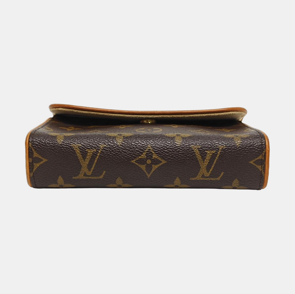 FLORENTINE Monogram Coated Canvas Brown