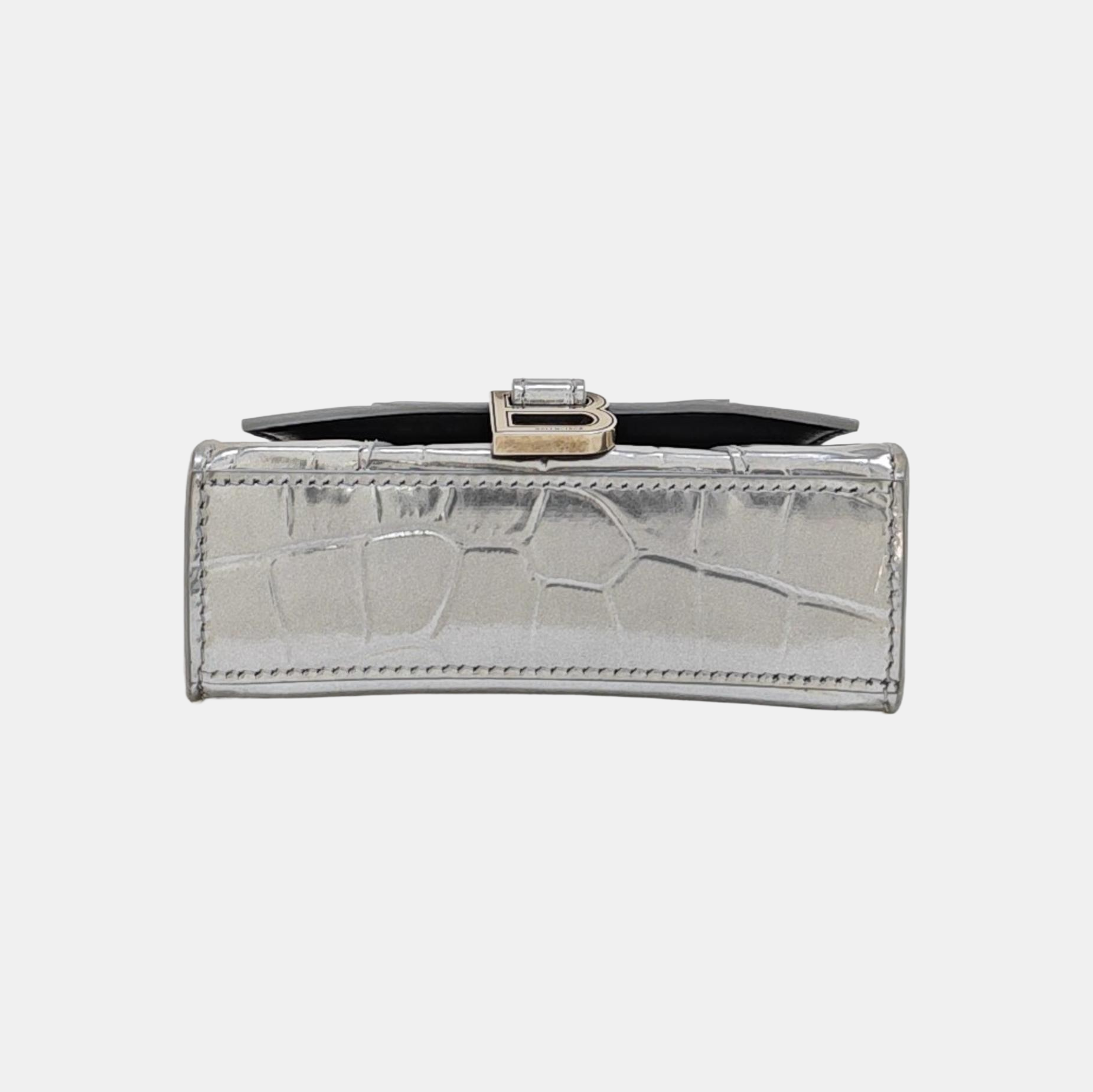 Hourglass Mini Calfskin Silver