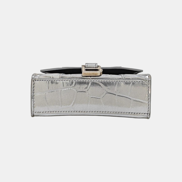 Hourglass Mini Calfskin Silver