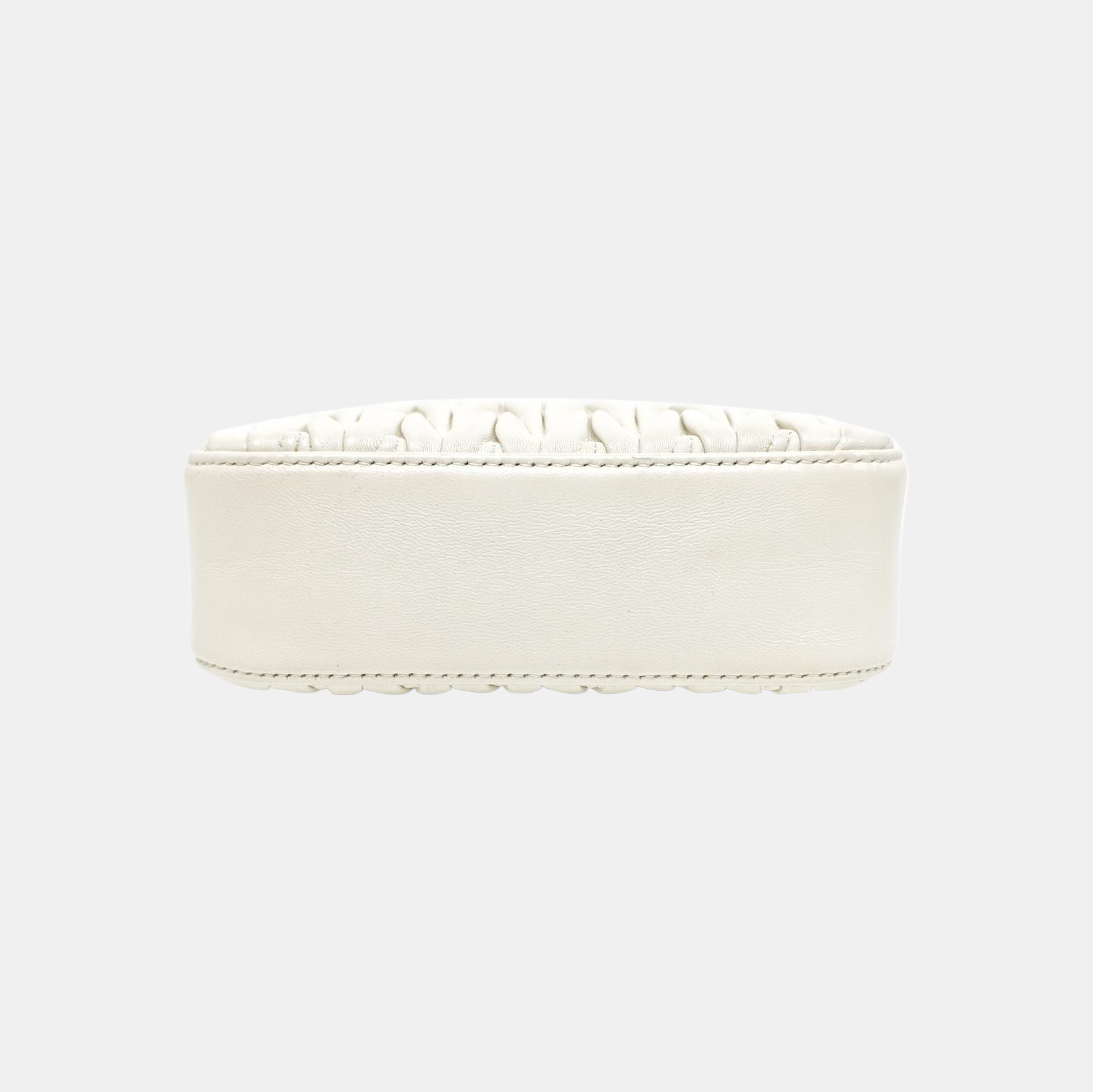 Matelassé Small Quilted Lambskin White