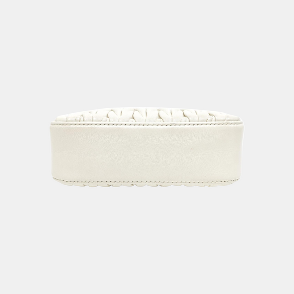 Matelassé Small Quilted Lambskin White