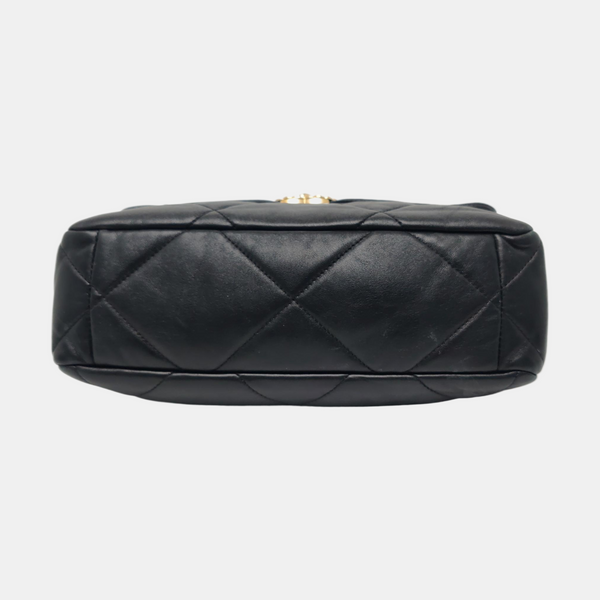 CHANEL 19 Large Quilted Lambskin Black