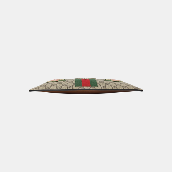 Monogram Coated Canvas Clutch Beige