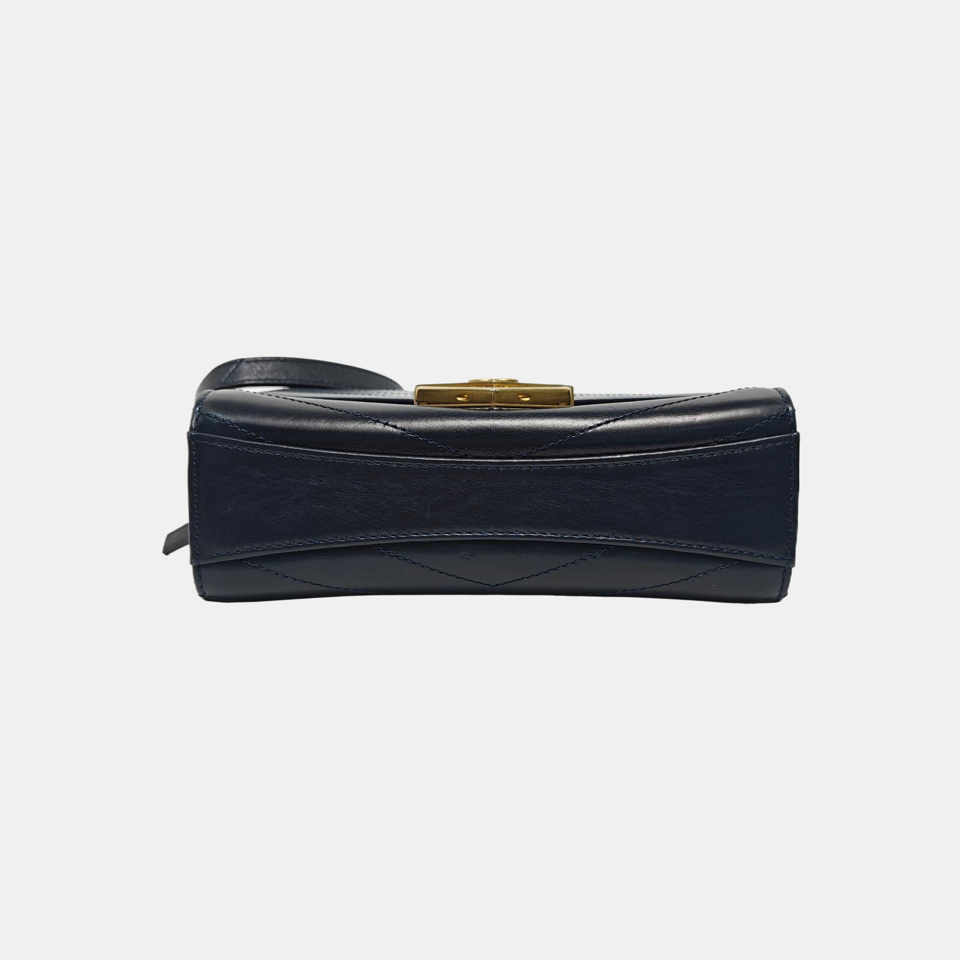 MEDAL ENVELOPE Chevron Calfskin Blue