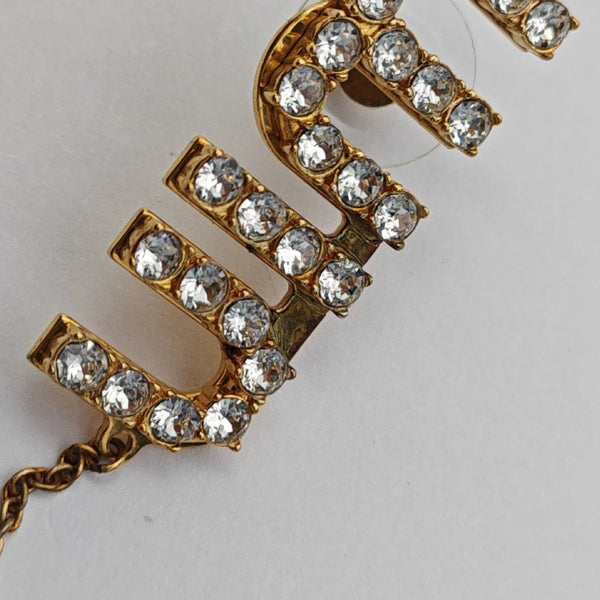 Metal Clear Stud Earrings