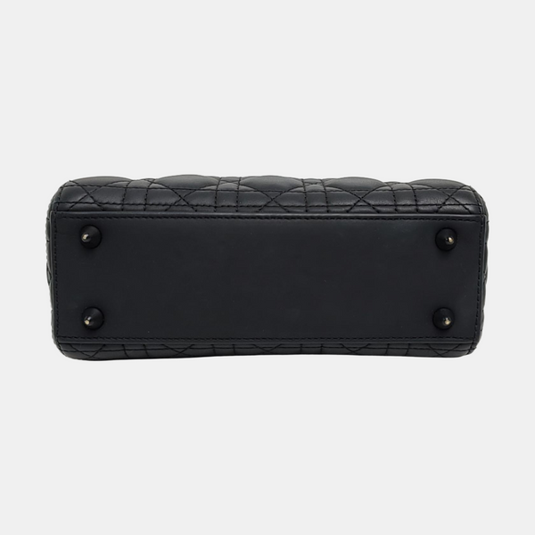 Lady Dior Small Cannage Calfskin Black
