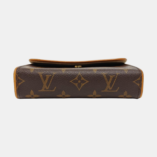 FLORENTINE Monogram Coated Canvas Brown