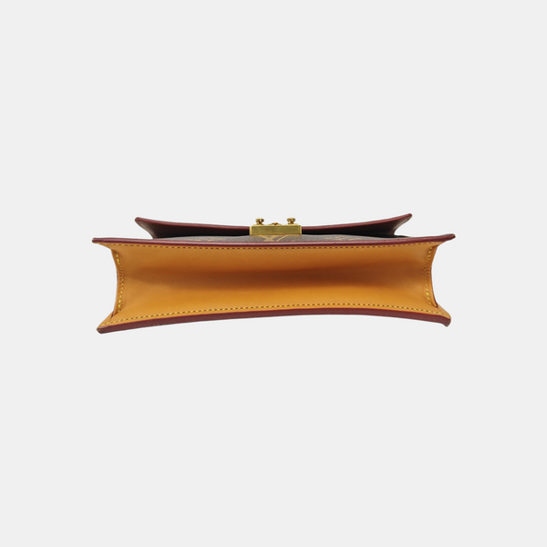 S LOCK Monogram Coated Canvas Brown