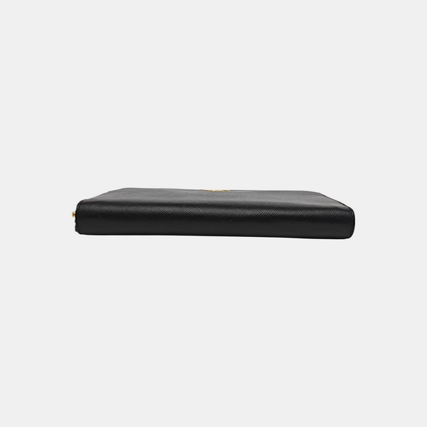 Zippy Wallet Saffiano Calfskin Black Wallet