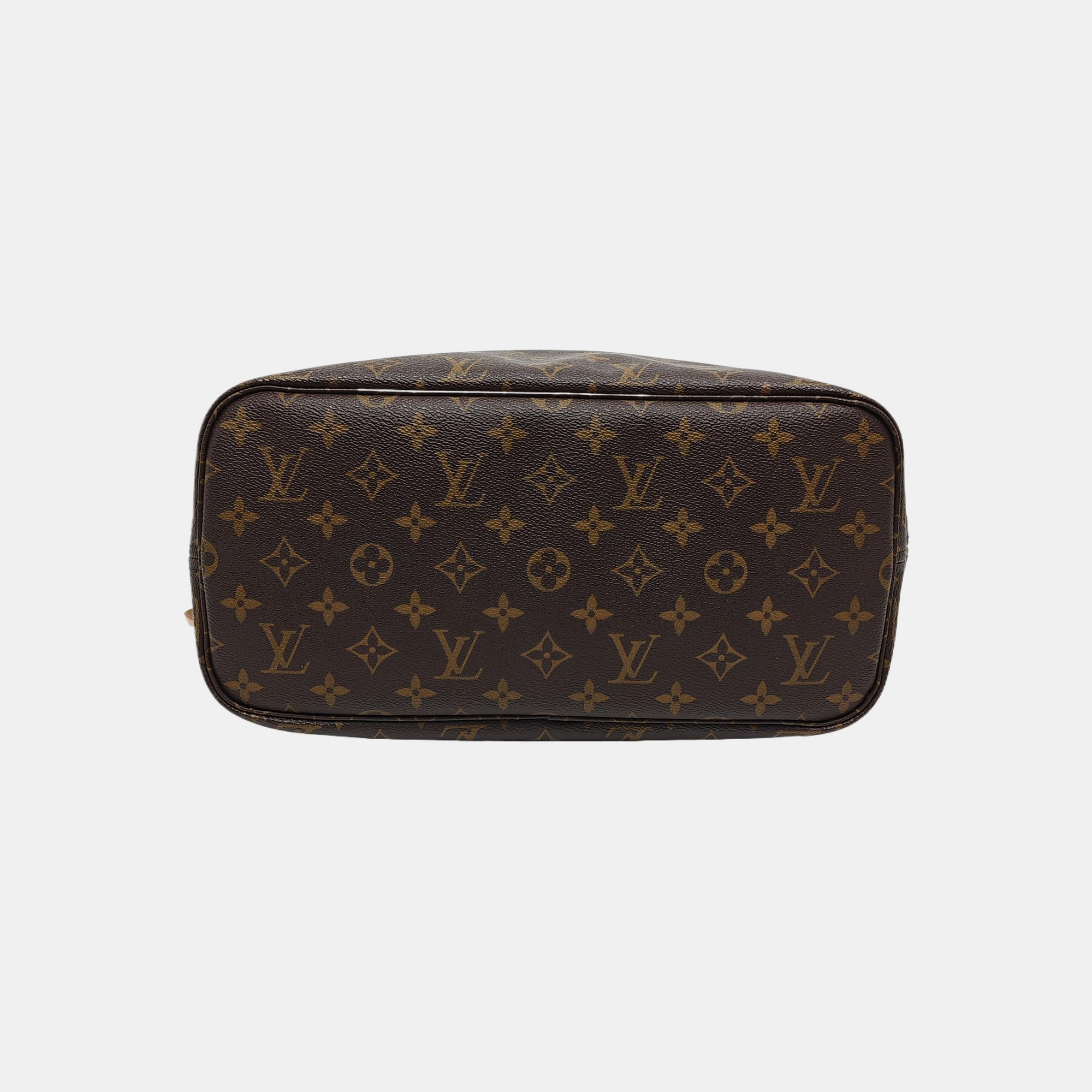 NEVERFULL MM Monogram Coated Canvas Brown
