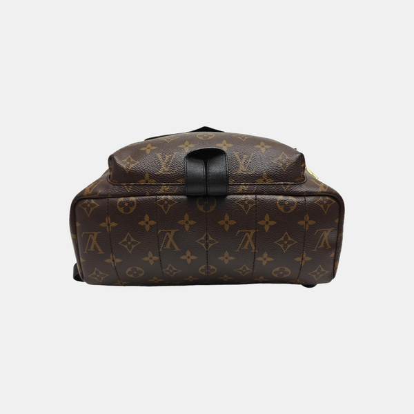 Monogram Coated Canvas Backpack Brown
